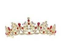 SAFIGLE Diadema Gemas De Imitación Vintage Para Mujer Tocado De De Novia Para Boda Fiesta Incrustaciones De Gemas De Imitación Diseño Barroco Para Novia Princesa