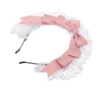 SAFIGLE Diadema Lolita Lazo de Encaje Diadema de Estilo Sirvienta para Cosplay Accesorios Cabello Kawaii para Disfraces de Sirvienta