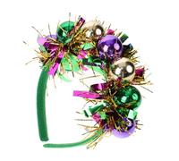 SAFIGLE Diadema Navideña De Bola Para Niñas Decoración Cabello Fiestas De Año Cinta De Pelo Color Verde Amarillo y Morado