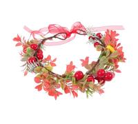 SAFIGLE Diadema Navideña de Plástico y Cinta, Tocado Decorativo Elegante para Fiestas y Fotos