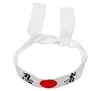 SAFIGLE Diadema Samurái Japonesa Ancha Ajustable, Accesorio de Karate Blanco para Disfraz Samurái y Chef de Sushi, Banda de Cabeza Estilo Tradicional Japonés para Fiestas y Artes