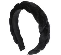 SAFIGLE Diadema Trenzada de Tela Negra para Mujer, Aro Cabello de Moda, Accesorios Creativos Diseño Elegante y Cómodo para Fiestas y Compromisos