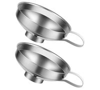 SAFIGLE Embudo de Boca Ancha de Acero Inoxidable Grueso Resistente y Multiusos para Transferencia de Mermelada Conservas y Líquidos Paquete de 2 Piezas Adecuado para Cocina y Tarros