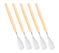 SAFIGLE Espátulas para Pintura 5 Piezas Mango de Plástico Raspadores Profesionales para Óleo y Acuarela Herramientas Duraderas para Mezcla y Efectos Artísticos de Paleta