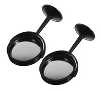 SAFIGLE Espejos Ópticos Cóncavo y Convexo Giratorios 2 Piezas Soporte Vertical Negro para Laboratorio de Física y Enseñanza Científica, Herramienta Redonda para Experimentos Ópticos