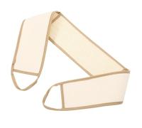 SAFIGLE Esponja Exfoliante De Lufa Natural Grande Doble Cara Para Ducha 1 Unidad Beige Borde Café Cepillo De Espalda Largo Suave Para Cuidado Personal Baño Hombres y Mujeres