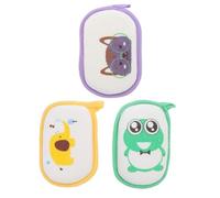 SAFIGLE Esponjas de Baño para Cuidado Delicado para Ñiño Recién Nacido 3 Piezas Colores Surtidos Esponja de Poliéster y Exfoliante Color Aleatorio en Baño Infantil