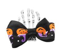 SAFIGLE Esqueleto De Horquilla De Garra Fantasma Curvo Accesorios Pinzas Decorativas Para El Cabello Pinza De Pelo De Lazo Mujer Chicas Pequeño Black Aleación De Zinc