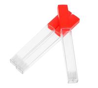 SAFIGLE Estuche de Plástico Transparente para Termómetro Tubo Pequeño Portátil 3 Unidades Reutilizable Contenedor Compacto para Almacenamiento Seguro y Transporte Industrial