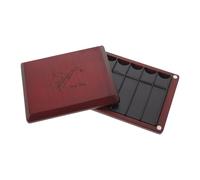 SAFIGLE Estuche para Cañas de Oboe y Clarinete, Caja de Almacenamiento y Resistente, Capacidad para 10 Cañas, Madera Roja, Diseño Compacto para Transporte Seguro en Ensayos