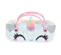 SAFIGLE Estuche para Gafas de Unicornio de Peluche Anticompresión con para Niñas para Diseño Creativo y Bonito