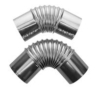 SAFIGLE Extensión de Tubería de Chimenea de Acero Inoxidable Codo de 45 y 90 Grados, 2 Piezas para Estufas Portátiles y Fogones de Camping Exterior