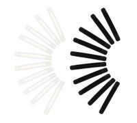 SAFIGLE Fundas Antideslizantes para Patillas de Gafas 100 Piezas 25 Pares Negras y 25 Pares Blancas de Silicona Suave 57 X 89 X 3 MM Protectores Cómodos para Orejas Compatibles Gafas