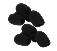 SAFIGLE Fundas de Esponja para Conferencias y Entornos Ruidosos 10 Protectores Ligeros y Cómodos para Micrófono Negras