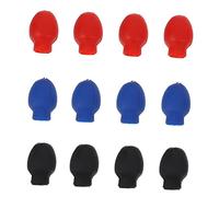 SAFIGLE Fundas De Goma Elásticas Para Baquetas, Punta Silenciosa Negra, Pack De 6 Pares, Accesorio Amortiguador Para Batería, Compatibles Baquetas Estándar Para Práctica y Percusión Profesional