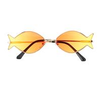 SAFIGLE Gafas de Sol con Forma de Pez: Divertidas Gafas Tropicales para Fiestas en La Playa O La Piscina, de Sol Hawaianas para Adultos, Accesorios para Fotomatón de Luau (naranja).