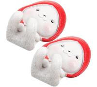 SAFIGLE Gancho Adhesivo para Pared 2 Piezas Rojo Diseño de Conejo, Gancho de Resina Resistente a Humedad para Cocina y Baño, Soporte de Almacenamiento para Enchufes y Llaves, Colgador