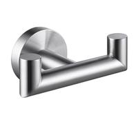 SAFIGLE Gancho Doble para Toallas de Baño y Cocina de Acero Inoxidable 304 Cepillado Gancho de Pared Redondo para Colgar Toallas y Batas Accesorio Resistente y Ahorra Espacio