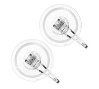 SAFIGLE Ganchos de Ventosa Transparentes Grandes 2 Unidades Reutilizables y Extraíbles para Ventanas Azulejos Baño y Cocina Gancho Multiusos Fuerte Succión sin Marcas