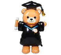 SAFIGLE Globo 3d De Oso Graduación Gigante 60 Pulgadas Pvc Inflable Sombrero Decoración Fiesta Interior Exterior Para Fotos Celebración Educativa