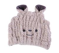 SAFIGLE Gorro De Secado Para Bebés Sombrero De Baño Ultra Absorbente Suave y Rápido Secado Para Niño Niña y Niñas Gorro De Ducha Con Sonriente Color Café