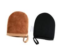 SAFIGLE Guantes Autobronceadores Flocados 2 Piezas Aplicador de Crema Loción y Mousse Reutilizables para Limpieza Corporal Rostro y Cuerpo Playa Hogar E Interior