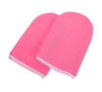 SAFIGLE Guantes Parafina para Manos Gruesos de Tela Rosa y Blanco para Spa Cuidado Térmico Recubrimiento de Cera Caliente en Salones Profesionales