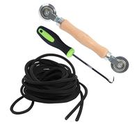 SAFIGLE Herramienta Rodillo de Madera y Acero al Carbono para Enrollar Mosquiteros de Ventanas Fácil Instalación para Proyectos DIY