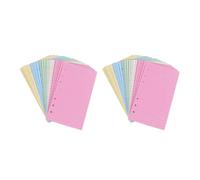 SAFIGLE Hojas Sueltas A5 para Cuaderno Agujeros, Papel Colorido para Diario y Notas, 2 Piezas, Recambios para Libreta Organizador en Oficina y Hogar