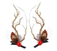 SAFIGLE Horquilla De Luminosa Cabello Pasadores De Cuerno De Ciervo Brillantes Para Disfraces De Cosplay y Decoración De Cabello Fiestas