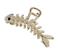 SAFIGLE Horquilla De Perla Forma De Espina De Pescado Pinza Metálica Cabello Grueso Accesorio Cabello Para Mujeres Para Eventos Formales