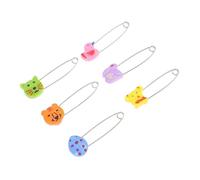 SAFIGLE Imperdible Largo Para Pañales Cabeza De Plástico, Pin De Ñiño Seguro Ajustable, Color Metálico, 30 Unidades, Adecuado Para Recién Nacidos, Uso Diario y Cuidado Infantil