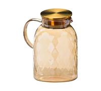 SAFIGLE Jarra de Agua Fría de Vidrio 1800ml Grande para Jugos y Bebidas, Tetera Casera Transparente Resistente, Adecuado para Cocina y Entretenimiento Doméstico