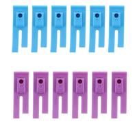 SAFIGLE Juego de 100 Prensatelas para Máquina de Coser Industriales y Domésticas, Pies de Costura de Plástico Base de Nylon, Resistente al Desgaste, Colores Azul y Morado para