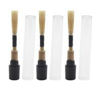 SAFIGLE Juego de 3 Cañas de Oboe de Caña Natural Negra Accesorios Profesionales para Instrumento de Viento Reemplazo Compacto para Estudiantes y Músicos Parte de Oboe de Tono Do
