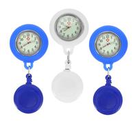SAFIGLE Juego De 3 Relojes Médicos De Bolsillo De Silicona Redondos Y Elásticos para Y Mujeres Profesionales del Hospital Color Negro Y Claro Estilo Aleatorio