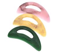 SAFIGLE Juego De 3 Tablas De Masaje Gua Sha Para Cuerpo y Rostro, Tamaño Grande y Mediano, Resina De Miel, Raspador Facial y Corporal Para Spa y Relajación, Colores Rosa, Verde y Amarillo