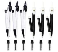 SAFIGLE Juego de 6 Brújulas de Precisión de Metal para Dibujo Técnico, Herramienta de Dibujo Circular para Estudiantes y Profesores, Compás Matemático Portátil para Color Aleatorio