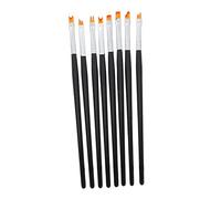 SAFIGLE Juego De 8 Pinceles Para Decoración De Uñas Palos De Madera Negros Pinceles Irregulares Para Pintar Flores Uñas Naturales y Postizas Herramienta Profesional En Salón y Hogar