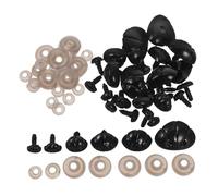 SAFIGLE Juego de manualidades de 30 piezas, juguetes de plástico, narices con arandelas, resistentes y seguras, para animales de peluche y ganchillo, versátiles, duraderas y