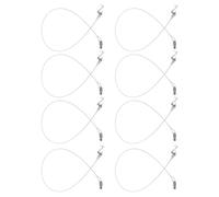 SAFIGLE Kit de 8 Ganchos Ajustables para Colgar Cuadros con Cuerda de 1 Metro y Alambre Resistente Colgador de Marcos Metálico para Galerías de Arte Espejos y Exposiciones Hogares y