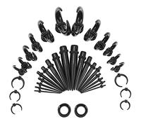 SAFIGLE Kit De Dilatadores De Oreja 50 Piezas Acrílico para Mujeres Estiramiento Accesorios De