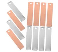 SAFIGLE Kit de Electrodos de Cobre y Zinc para Baterías de Frutas Material Resistente para Experimentos Científicos Escolares Láminas Metálicas para Enseñanza de Electricidad y Química