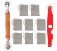 SAFIGLE Kit de Herramientas para Reparación de Pantallas Rodillo Estriado y Gancho para Extracción, Plástico y Metal, para Instalación en Puertas y Ventanas