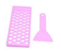 SAFIGLE Kit Para Hacer Bálsamo Labial Con Bandeja De 50 Agujeros, Molde De 5 g De Pp, Espátula Incluida, Color Púrpura, Herramientas De Bricolaje Para Maquillaje Casero y Cuidado Personal