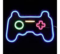 SAFIGLE Lámpara de Noche LED Luz de Neón para Mando de Videojuegos Luz Azul Tamaño Compacto y Diseño Creativo para Decoración de Habitación y Dormitorio