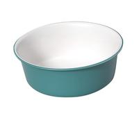 SAFIGLE Lavabo De Plástico Para Lavado Facial y Pies, 1 Unidad, Tamaño Mediano, Color Verde y Blanco, Multiusos Para Cuidado Personal y Baño, Práctico y Resistente Para Uso Doméstico