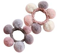 SAFIGLE Lazos Cabello de Felpa 2 Piezas, Elásticos Suaves Bola de Pelo, Tamaño Mediano, Ideales para Niñas, Uso Diario y Soporte de Coleta, Colores Aleatorios Color Aleatorio