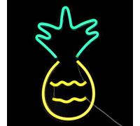 SAFIGLE Letrero de Luz de Neón Forma de Piña, Lámpara de Pared Creativa, Luz Nocturna LED Decorativa, Color Amarillo, Tamaño Pequeño, Adecuado para Habitación Infantil y Decoración