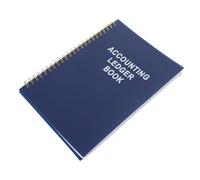 SAFIGLE Libro de Contabilidad Financiera Espiral 8.5x6 Pulgadas Azul Oscuro, Cuaderno de Gastos E Ingresos para Pequeñas Empresas, Registro de Caja y Control de Saldo, Libro Mayor